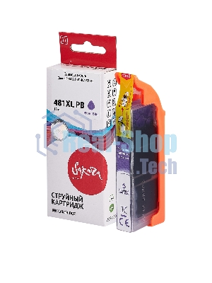 Картридж струйный Sakura 2048C001 (481XL Photo-Black) для Canon, фото-голубой, 12 мл., 4700 к.