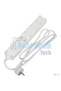 Сетевой фильтр Buro 500SH-1.8-W 1.8 м (5 розеток) белый (коробка)