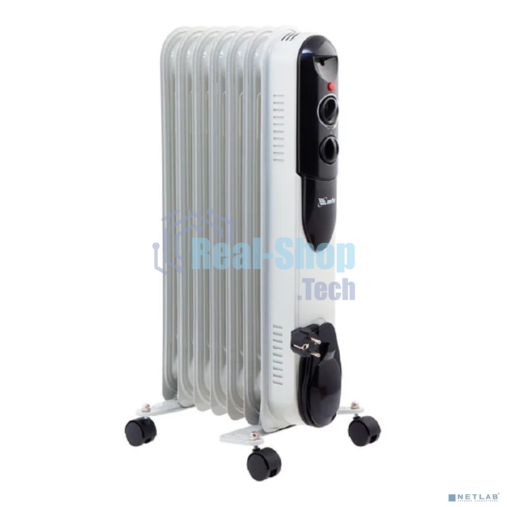 Обогреватель масляный MTX OCH-1500, белый, 1500 Вт, 15 м2, термостат