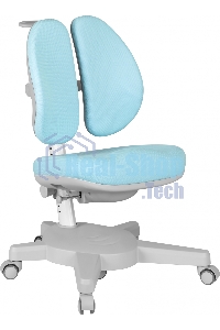 Кресло детское Cactus CS-CHR-3604BL голубой крестов. пластик серый