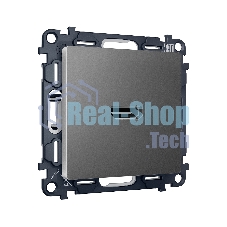 Комплект механизма розетки HDMI 2.0 ALFA Антрацит серый 40V/500mA 2.0GHz 5-18Gbit/s QUANT (AP6640, VM222) MA664010