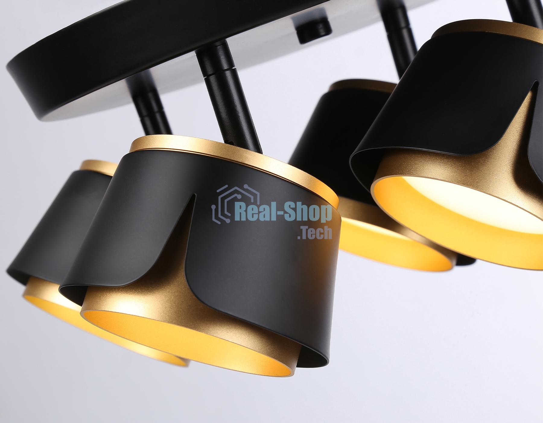Светильник Ambrella light TN71243/4 BK/GD черный/золото GX53/4 D250*147