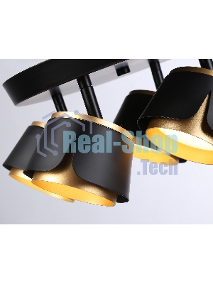 Светильник Ambrella light TN71243/4 BK/GD черный/золото GX53/4 D250*147