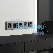 Рамка на 5 постов Slab (серебро софт) W0052965