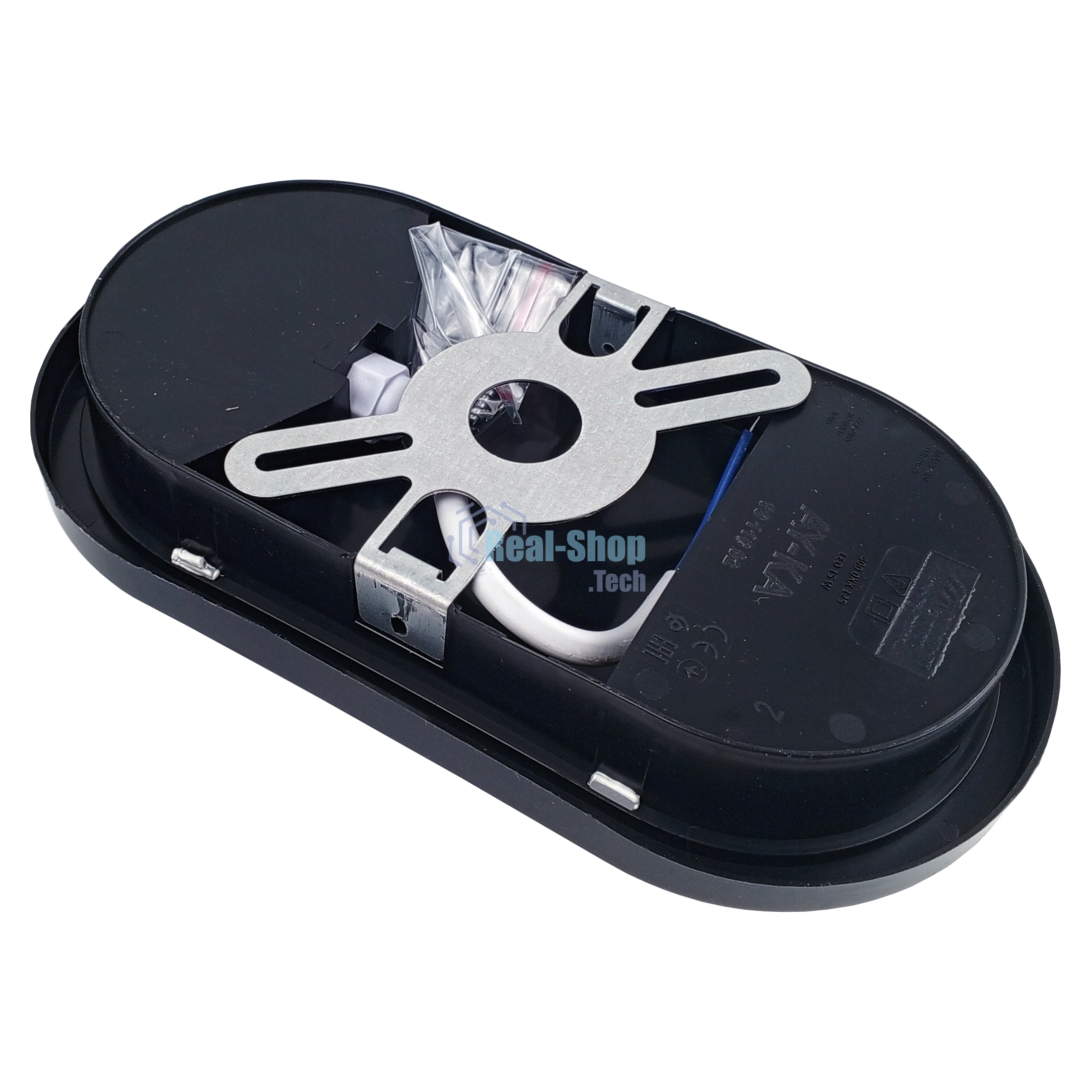 Светильник AY-KA LED IP65 15Вт 6400К овал черный (9911002)