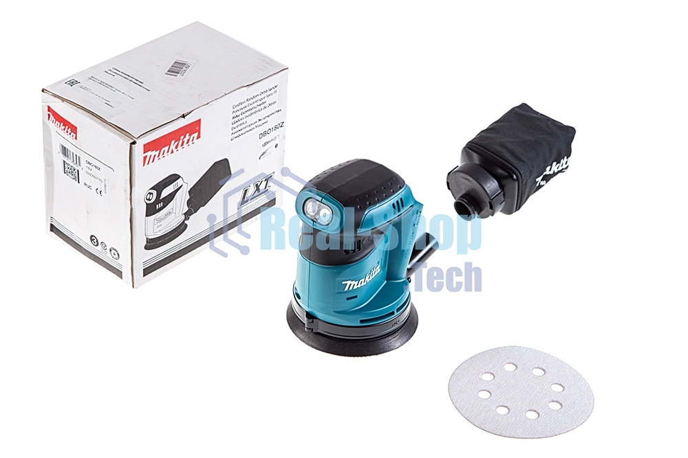 Эксцентриковая шлифовальная машина Makita DBO180Z 18В LiIon ф125мм 7000/9500/11000об/мин ампл.2.8мм 1.7кг
