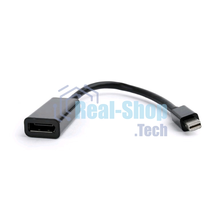 Переходник miniDisplayPort - DisplayPort, Cablexpert A-mDPM-DPF-001, 20M/20F, 16см, черный, пакет