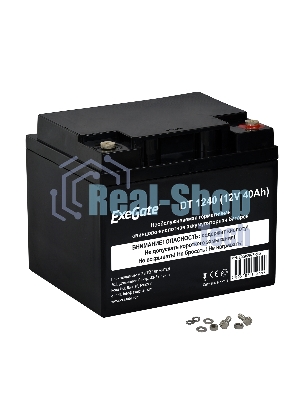 Батарея ExeGate DT 1240 (12V 40Ah), клеммы под болт М6
