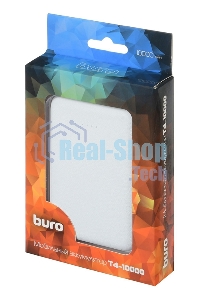Портативный аккумулятор Buro T4-10000 Li-Pol 10000mAh 2A+1A белый 2xUSB