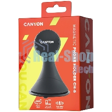 Автодержатель для смартфона на панели приборов и ветровом стекле Canyon Car черный