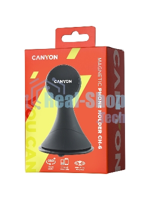 Автодержатель для смартфона на панели приборов и ветровом стекле Canyon Car черный