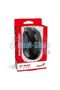 Мышь беспроводная Genius NX-8008S черный, 1200 dpi, радиоканал, USB, кнопки - 3