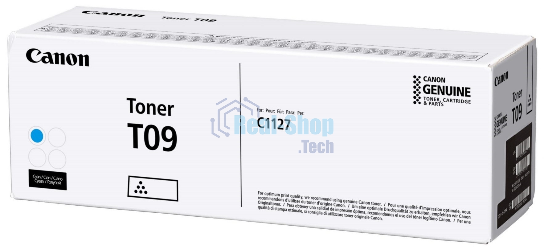 Тонер Canon T09 CY 3019C006 голубой туба для копира i-SENSYS X C1127iF, C1127i, C1127P
