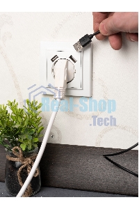 Розетка 1-местная СП с/з 16А белая с защ. штор. с 2 USB 2,1А EKF Минск