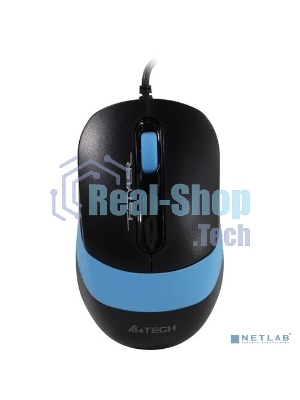 Мышь проводная A4Tech Fstyler FM10 черный/синий, 1600 dpi, USB, кнопки - 4