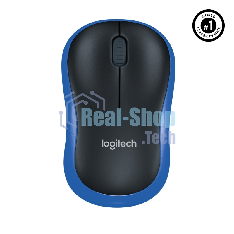 Мышь беспроводная Logitech M185 синий, 1000 dpi, радиоканал, USB, кнопки - 3