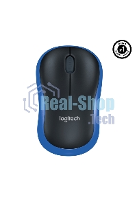 Мышь беспроводная Logitech M185 синий, 1000 dpi, радиоканал, USB, кнопки - 3