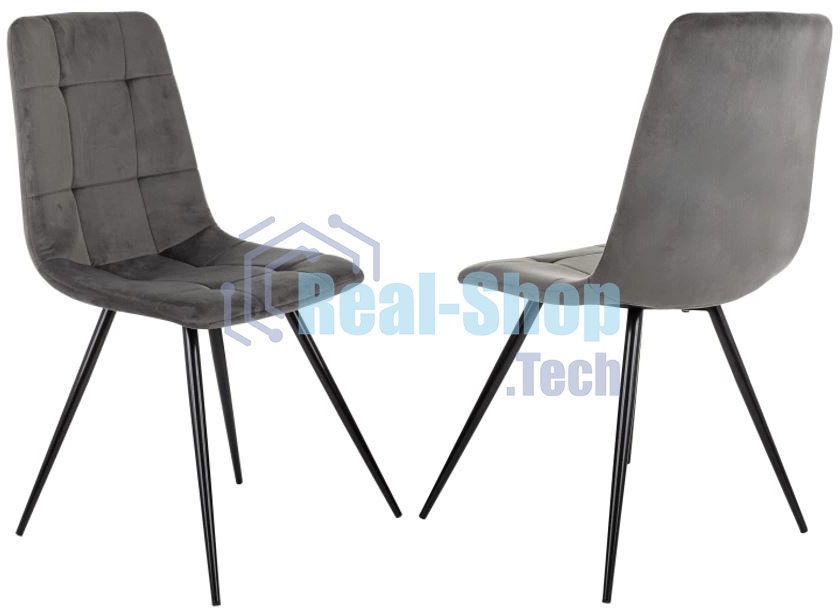 Стул для дома Бюрократ CH-K1_2 комплект 2 шт т. серый Holland 18 металл черный на ножках