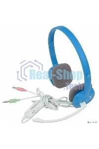 Гарнитура проводная с микрофоном Logitech H150 синий/белый 1.8м накладные оголовье (981-000454)