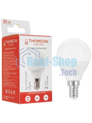 Лампа филам. Thomson Filament TH-B2334 7Вт цок.:E14 свеча 220B св.свеч.бел.хол. Candle (упак.:1шт)