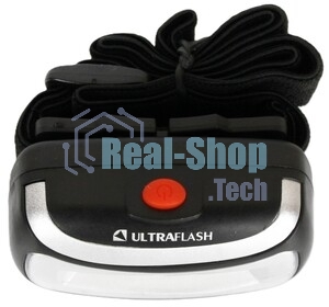 Фонарь налобный LED 5380 (3Вт COB LED 3 режима черн. пласт. пакет) Ultraflash 12870