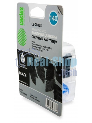 Картридж струйный Cactus CS-CB335 №140 черный (17 мл.) для HP DeskJet D4263/D4363; OfficeJet J5783/J6413