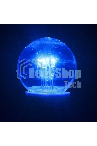 Лампа накаливания шар Neon-night e27 6 LED Ø45мм - синяя, прозрачная колба, эффект лампы накаливания