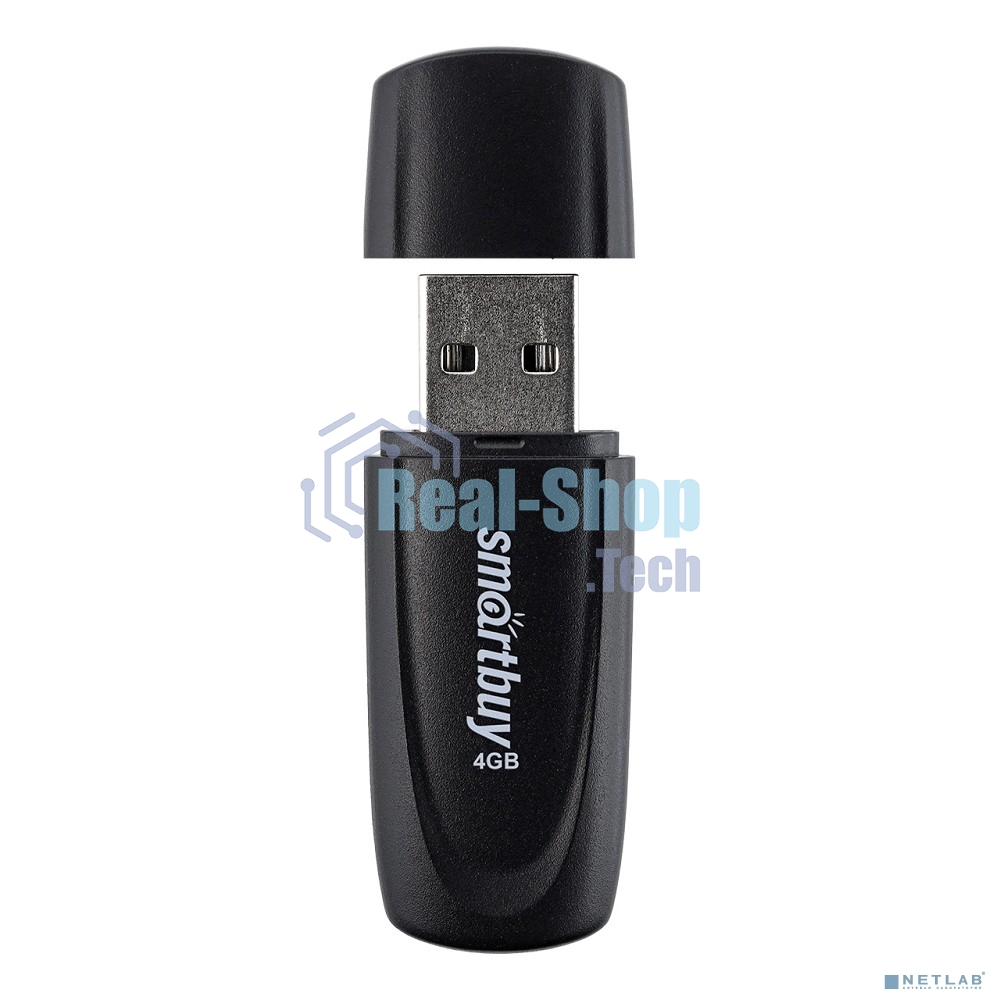Флешка USB Smartbuy Scout black (SB016Gb2SCK), 16Gb, USB 2.0, R/W 15/8, черный