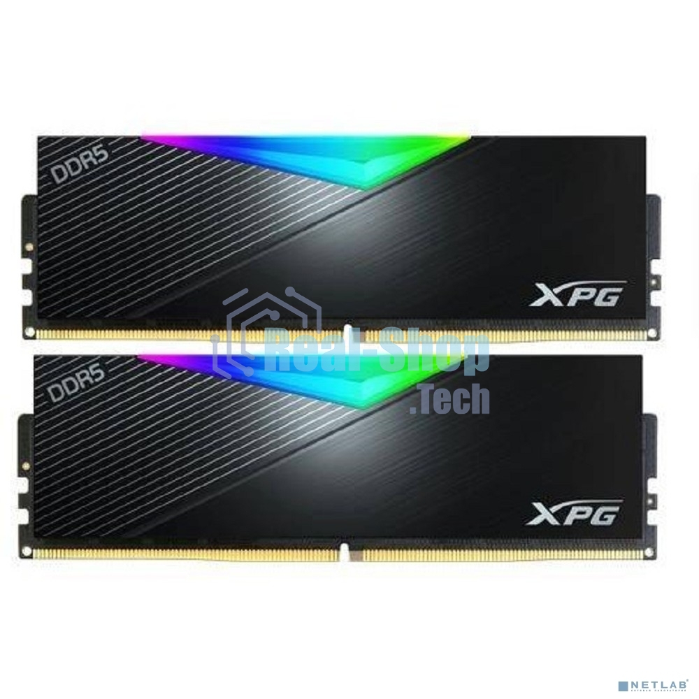 Оперативная память XPG Lancer, DDR5, 64GB (2x32GB), 6400MHz, CL32, DIMM, с радиаторами, RGB, черный
