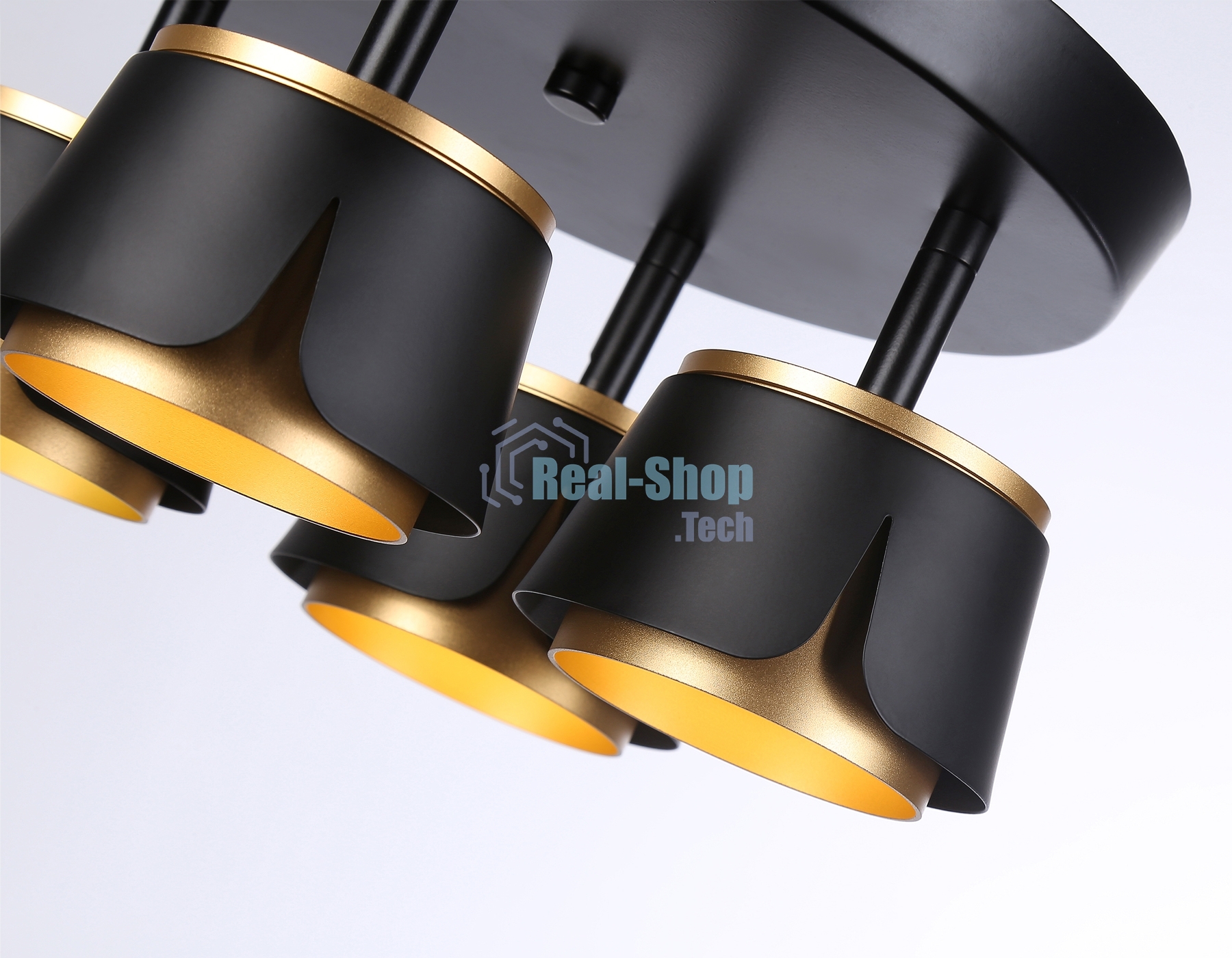 Светильник Ambrella light TN71243/4 BK/GD черный/золото GX53/4 D250*147