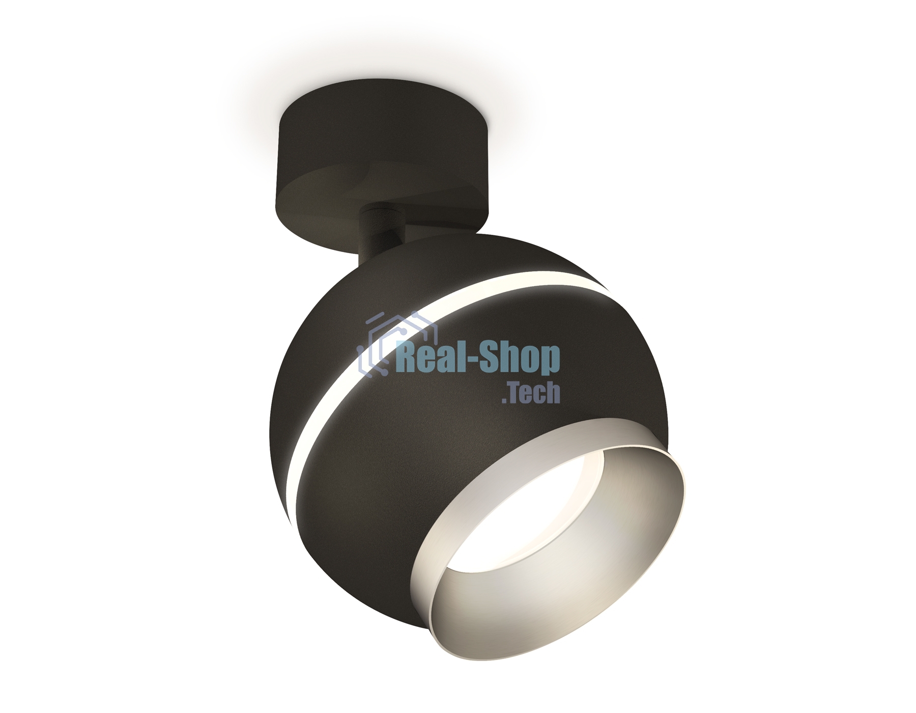 Комплект поворотного светильника Ambrella light XM1102003 SBK/MCH черный песок/хром матовый MR16 GU5.3 LED 3W 4200K (A2210, C1102, N7033)