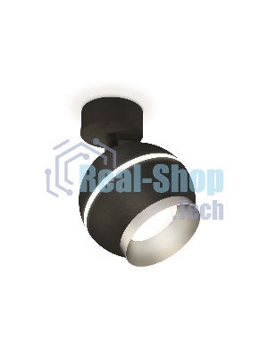 Комплект поворотного светильника Ambrella light XM1102003 SBK/MCH черный песок/хром матовый MR16 GU5.3 LED 3W 4200K (A2210, C1102, N7033)