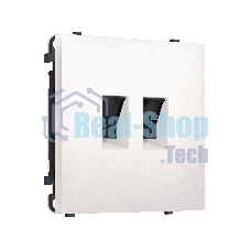 Комплект механизма компьютерной двойной розетки SIGMA Жемчуг RJ-45 (8P8C) CAT6 с/ш QUANT PRO (SP2121, PR189)