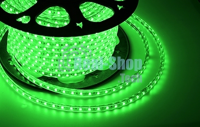 Лента светодиодная Neon-night 220 В, 13х8 мм, IP67, SMD 5050, 60 LED/m, цвет свечения зеленый