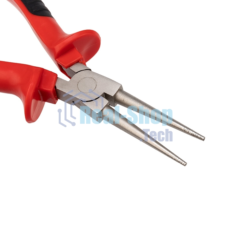 Круглогубцы Rexant 160 мм никелированные, двухкомпонентные рукоятки