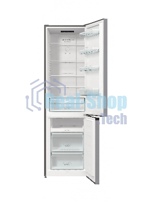 Холодильник Gorenje NRK6201PS4 серебристый металлик двухкамерный 235/96л морозилка снизу, No Frost