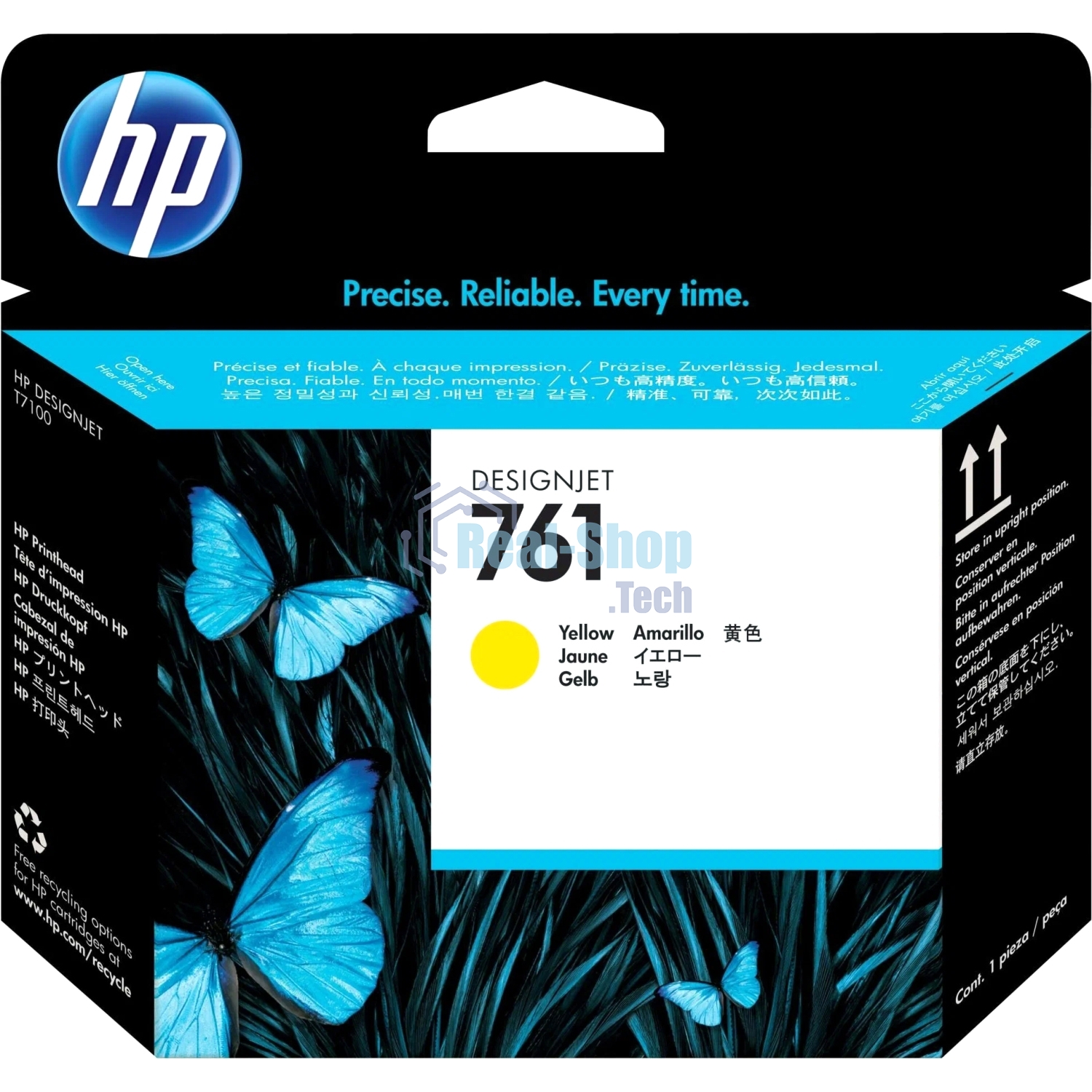 Картридж струйный HP 761 CH645A желтый печатающая головка для HP DJ T7100