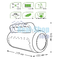Фонарь прожекторный Gauss модель GFL603 8W 400lm lead acid 1500mAh диммируемый LED 1/10/20