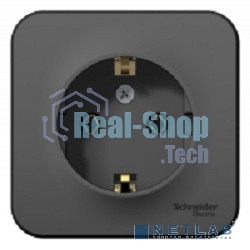 Розетка ОП Blanca 16А 250В без шторок c заземл. изол. пласт. антрацит SchE BLNRA010116