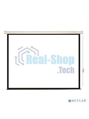 Экран с электроприводом Lumien Eco Control 183x244 см (раб. область 175х236 см) Matte White черная кайма по периметру 4:3