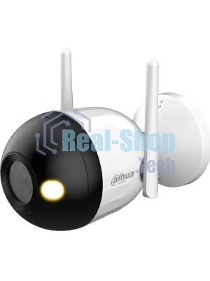 Уличная цилиндрическая IP-видеокамера Dahua DH-IPC-F2CP-PV-0280B Smart Dual Light 2Мп, 1/3” CMOS, объектив 2.8мм, видеоаналитика, ИК 30м, LED 30м, микрофон, динамик, Wi-Fi 2.4ГГц, IP67, металл пластик