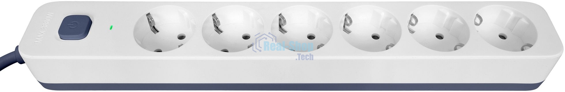 Сетевой фильтр Powercom SP-06W 3,0 м 3.0 м (6 розеток) белый/серый (коробка)