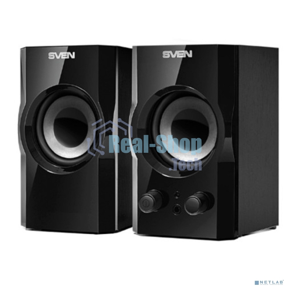 Акустическая система SVEN SPS-606, черный, акустическая система 2.0 (мощность 2x3 Вт(RMS))