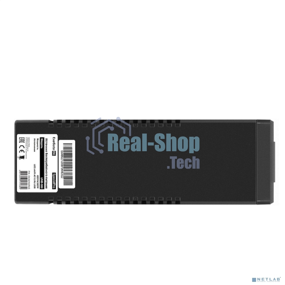Источник бесперебойного питания ExeGate SpecialPro UNB-600.LED.AVR.4C13.RJ.USB / 600 ВА / 360 Вт / 4 x IEC 320 C13