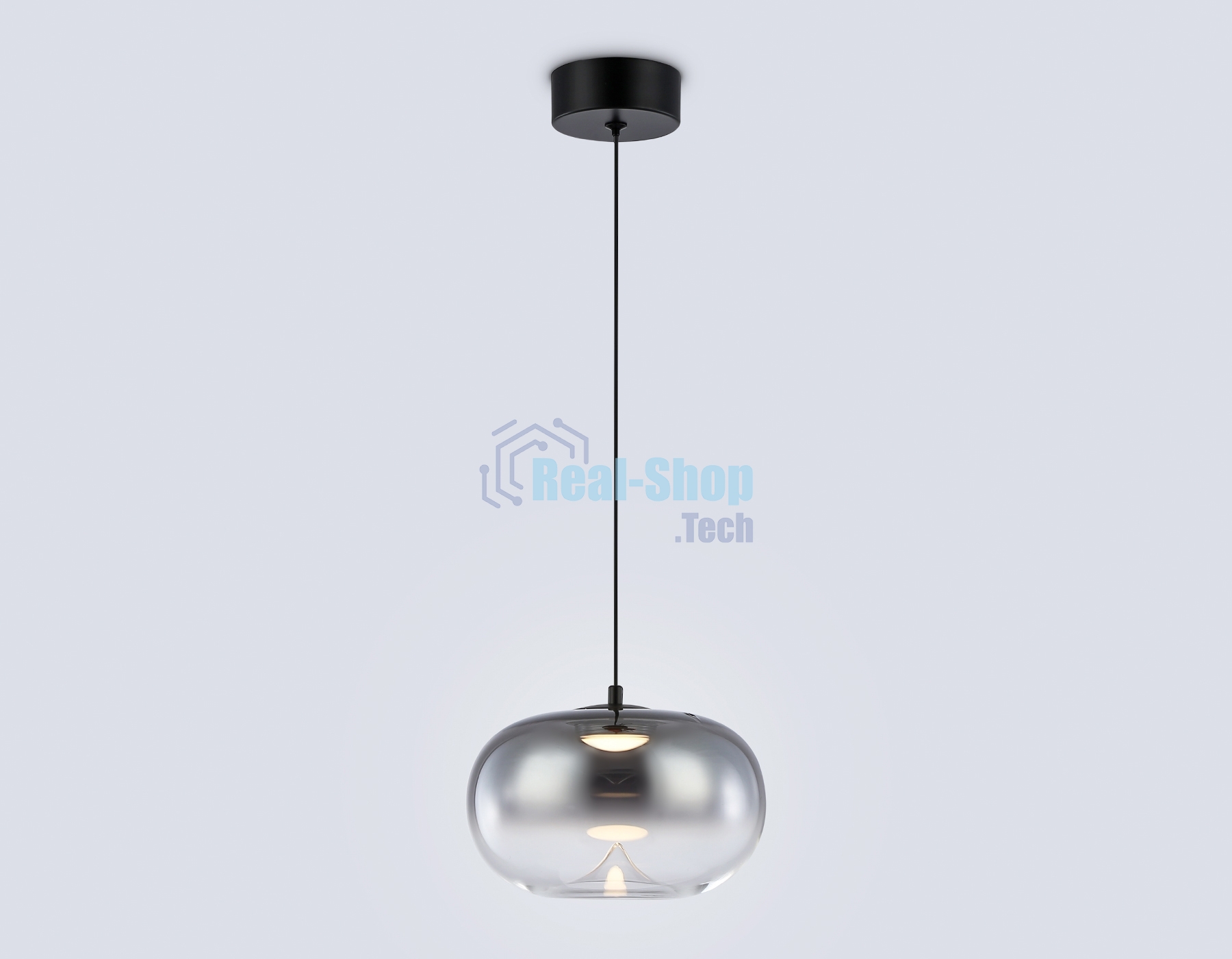 Подвесной светодиодный светильник Ambrella light LH11082 BK/SM черный/дымчатый 4W 3000K D180*130