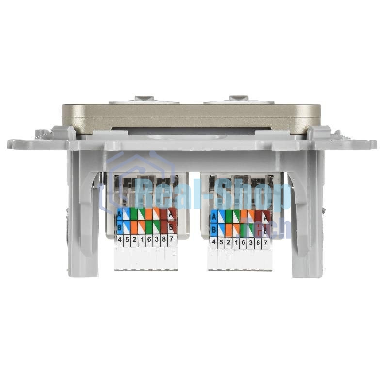 FLITE Розетка 2-ая компьютерная RJ45 кат.5Е UTP РК5е-2-0-ФлШ шампань | FI-K22-1-K37 | IEK
