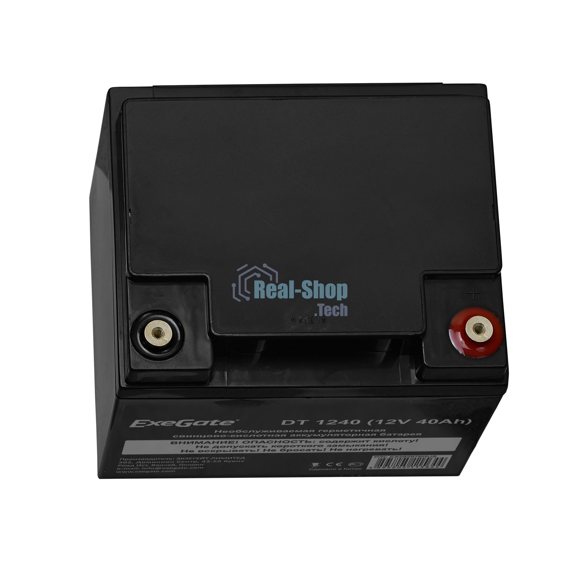 Батарея ExeGate DT 1240 (12V 40Ah), клеммы под болт М6