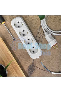 Колодка 4 гнезда c заземлением Rexant