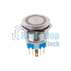 Кнопка антивандальная Rexant Ø22 250В Б/Фикс (6с) (ON)-OFF/(OFF)-ON подсв/красная