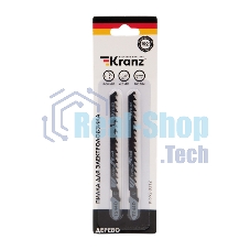 Пилка для электролобзика по дереву Kranz T244D 100 мм 6 зубьев на дюйм 8-60 мм фигурный рез (2 шт./уп.)